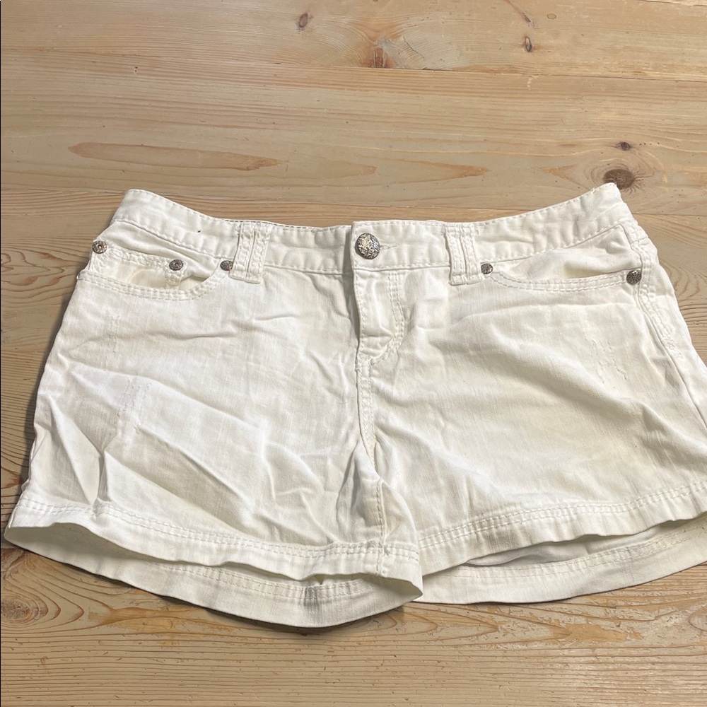 Maurices Women's Light Cream Jean Shorts